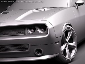 Dodge Challenger SRT8 2009 Sports Car Model 3D