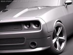 डॉज चैलेंजर SRT8 2009 स्पोर्ट्स कार 3D मॉडल