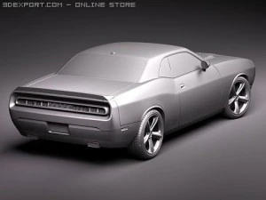डॉज चैलेंजर SRT8 2009 स्पोर्ट्स कार 3D मॉडल