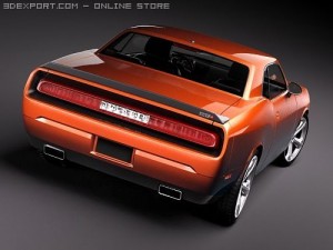 Dodge Challenger SRT8 2009 Sports Car Model 3D