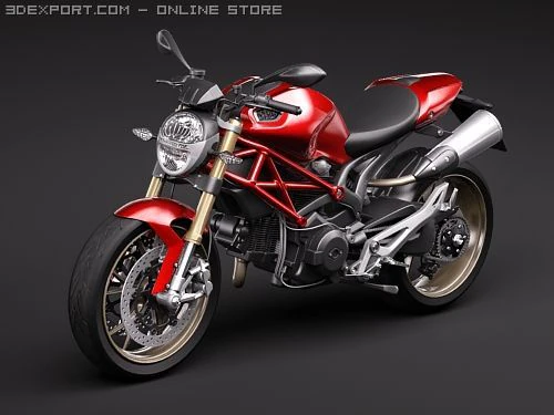 Ducati Monster 1100s 3D Model .c4d .max .obj .3ds .fbx .stl .blend