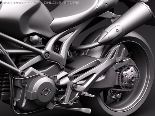 ducati monster 1100s Modelo 3D in Motocicleta 3DExport