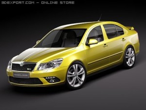 skoda octavia rs sedan 2010 3D Model