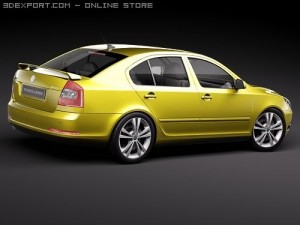 Skoda Octavia RS Sedan 2010 Model 3D