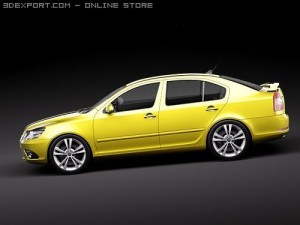Skoda Octavia RS Sedan 2010 Model 3D