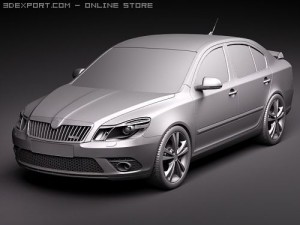 Skoda Octavia RS Sedan 2010 Model 3D