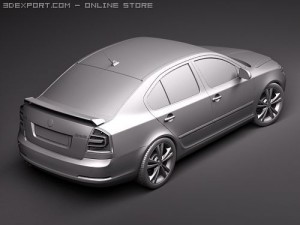Skoda Octavia RS Sedan 2010 Model 3D