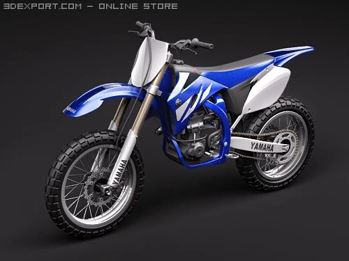 Yamaha YZ450F Offroad Enduro Model 3D .c4d .max .obj .3ds .fbx .stl .blend 