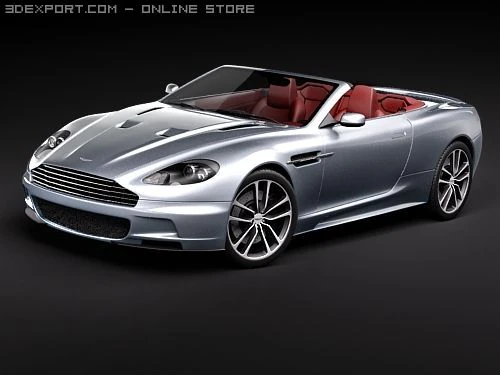 Aston Martin DBS Volante 2010 3D Model .c4d .max .obj .3ds .fbx .stl .blend 