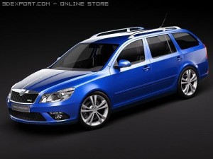 skoda octavia rs combi 2010 3D Model