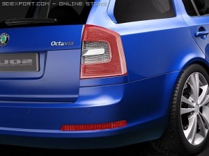 Skoda Octavia RS Combi 2010 3D 모델