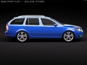 Skoda Octavia RS Combi 2010 3D 모델