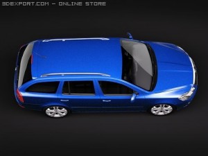 Skoda Octavia RS Combi 2010 3D 모델