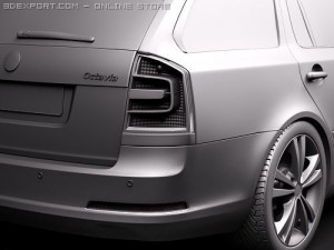 Skoda Octavia RS Combi 2010 3D 모델