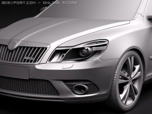 Skoda Octavia RS Combi 2010 3D 모델