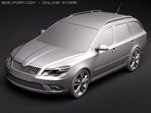 Skoda Octavia RS Combi 2010 3D 모델