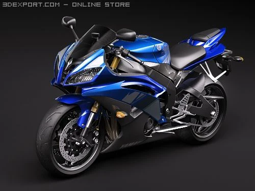 Yamaha YZF - R6 2009 3D Model .c4d .max .obj .3ds .fbx .stl .blend 