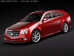 Cadillac CTS 2010 Sport Wagon 3D Model