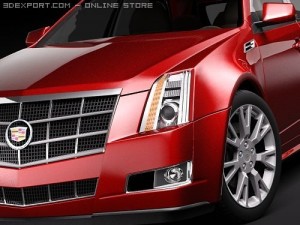 Cadillac CTS 2010 Sport Wagon Modello 3D