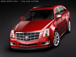 Cadillac CTS 2010 Sport Wagon Modello 3D