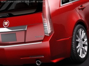 Cadillac CTS 2010 Sport Wagon Modello 3D