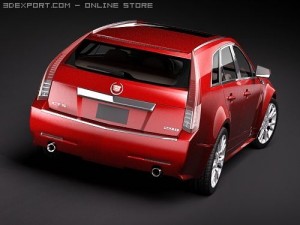 Cadillac CTS 2010 Sport Wagon Modello 3D