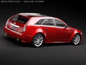 Cadillac CTS 2010 Sport Wagon Modello 3D