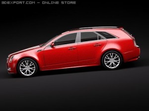 Cadillac CTS 2010 Sport Wagon Modello 3D