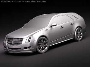 Cadillac CTS 2010 Sport Wagon Modello 3D