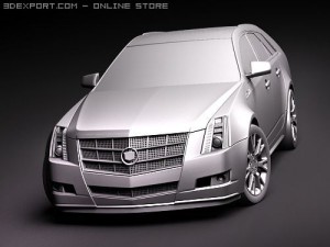 Cadillac CTS 2010 Sport Wagon Modello 3D