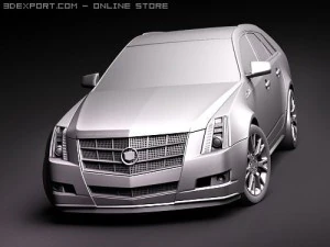 Cadillac CTS 2010 Sport Wagon 3D Model