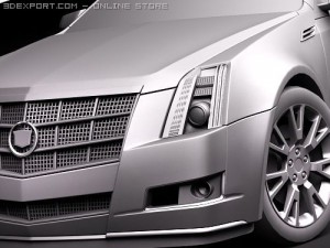 Cadillac CTS 2010 Sport Wagon Modello 3D