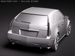 Cadillac CTS 2010 Sport Wagon Modello 3D