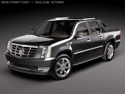 Cadillac Escalade EXT Model 3D .c4d .max .obj .3ds .fbx .stl .blend 
