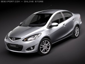 Mazda 2 Sedan 2009 Modèle 3D