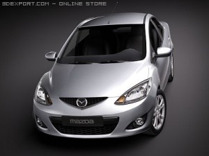 Mazda 2 Sedan 2009 3D 모델