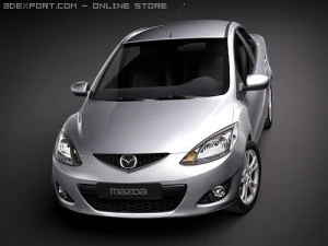 Mazda 2 Sedan 2009 3D Model