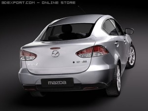 Mazda 2 Sedan 2009 3D 모델