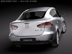 Mazda 2 Sedan 2009 3D Model