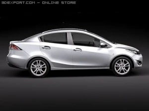 Mazda 2 Sedan 2009 3D Model