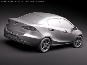 Mazda 2 Sedan 2009 3D 모델