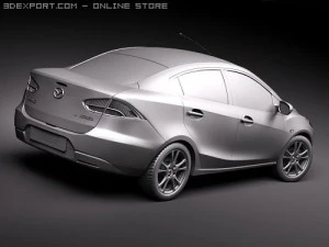Mazda 2 Sedan 2009 3D Model