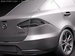 Mazda 2 Sedan 2009 3D 모델