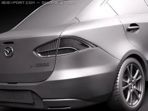 Mazda 2 Sedan 2009 3D Model