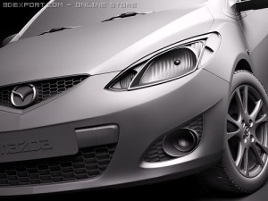 Mazda 2 Sedan 2009 3D 모델