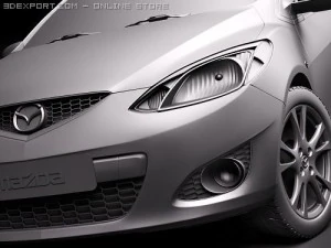 Mazda 2 Sedan 2009 3D Model