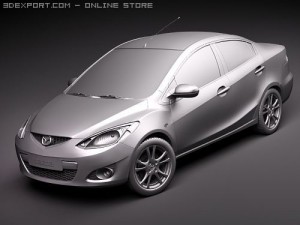 Mazda 2 Sedan 2009 3D 모델