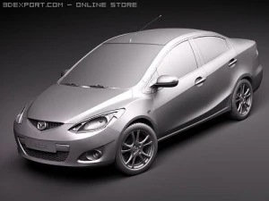 Mazda 2 Sedan 2009 3D Model