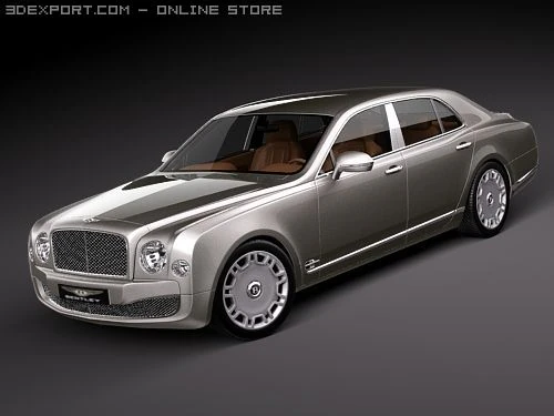 Bentley Mulsanne 3D Model .c4d .max .obj .3ds .fbx .stl .blend 