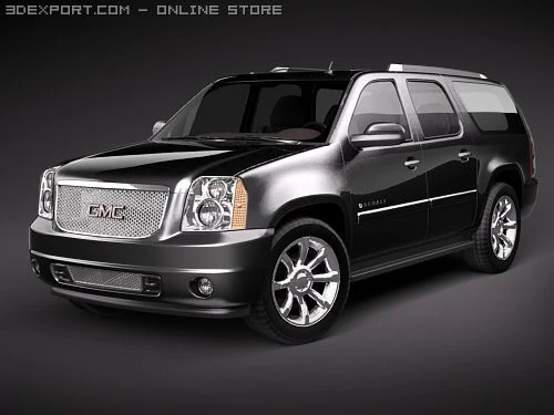 GMC Yukon Denali xl 3D Model .c4d .max .obj .3ds .fbx .stl .blend 